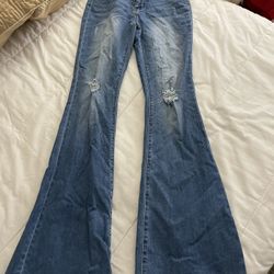 Flared Blue Jeans