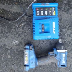 Kobalt 1/2 Inch Impact W/ Battery And Charger