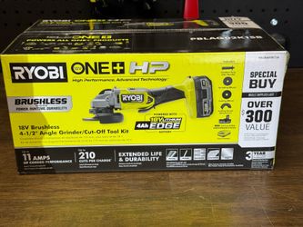 Ryobi ONE+ HP 18V Angle Grinder Kit with 4.0 Ah HP EDGE Battery and charger