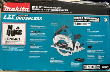 MAKITA 36V Brushless 7-1/4” Saw XSH06