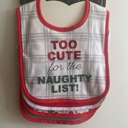 Modern Baby 4 Pack Bib Set Christmas 