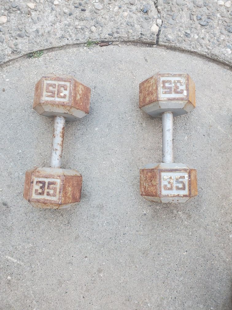 Set of 35lbs dumbbells