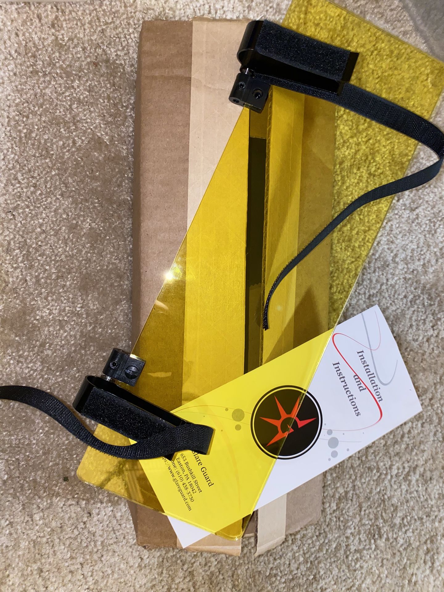 Yellow Night Driving Car Visor Extender
