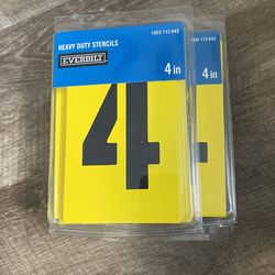 Everbilt 4” Heavy Duty Stencils