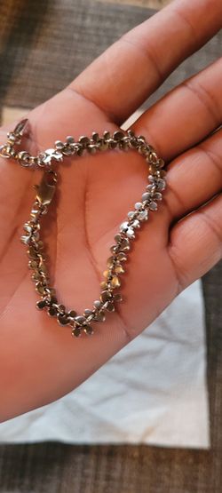 Silver tone disney Mickie heads Link Chain Bracelet