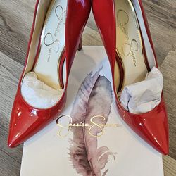 Jessica Simpson Red Muse Patent Pump
-Used