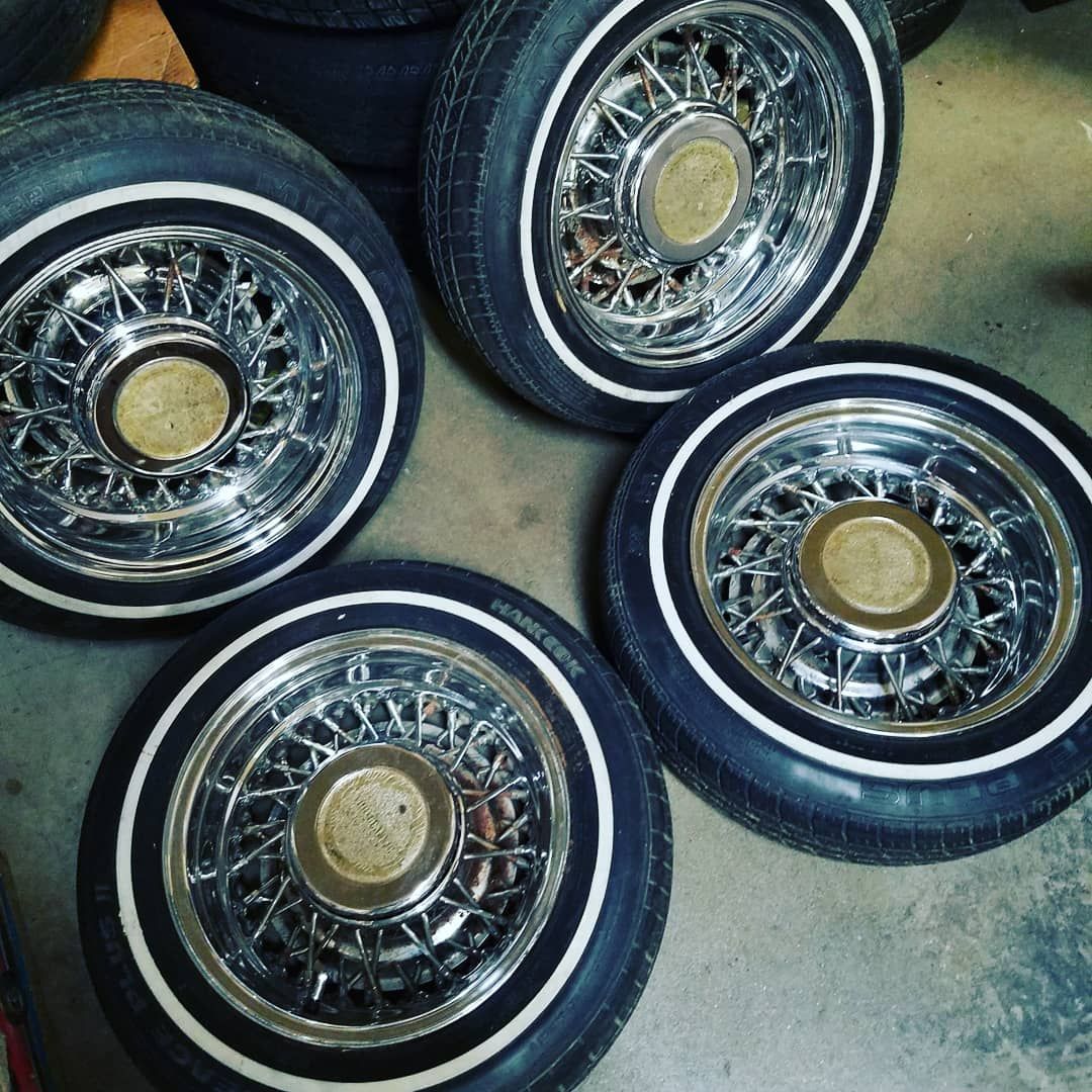 14x6 Reversed Supreme X lace Wire Wheels with Tru classic caps