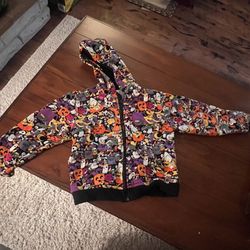 Disney Parks Halloween Hoodie Youth M Mickey & Friends  Zip Sweatshirt