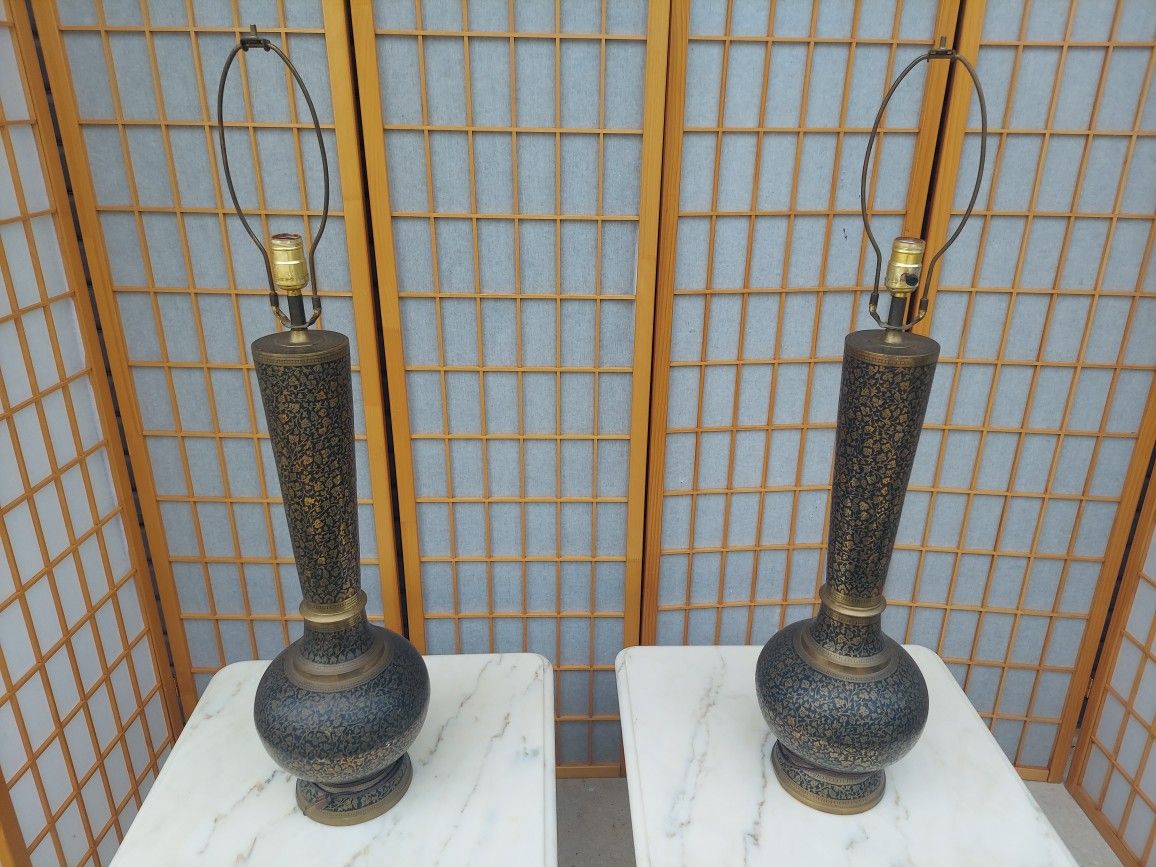 Vintage Pair of Middle Eastern Lamps.