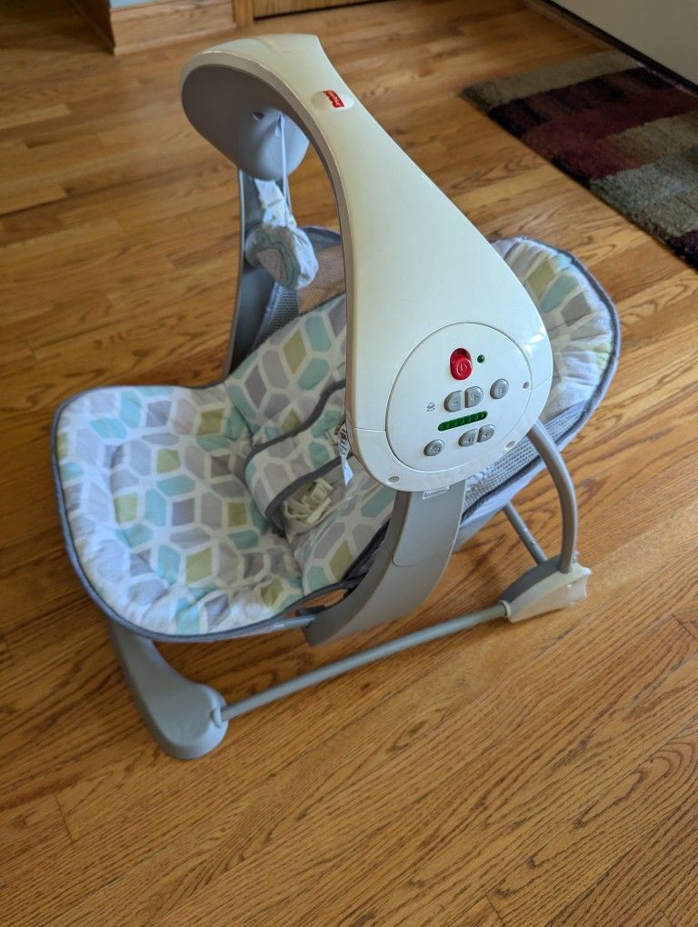 Fisher-Price Deluxe Take-Along Swing & Seat for Infants with Music and Vibrations