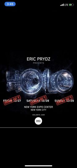 Holo NYC Eric prydz Saturday