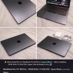 MacBook Pro 14” M3 Pro 18GB 512GB Space Black