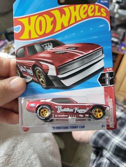 Hot wheels, super treasure hunt, seventy one mustang, funny car