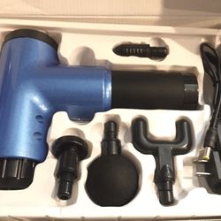 6 Speeds Percussion Massage， Rechargeable Handheld Deep Tissue Massager Portable Body Muscle Massager with 4 Massage Heads for Relieving Muscle, Deep