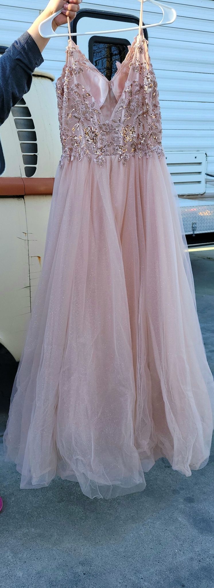 Rose Gold Prom Dress 