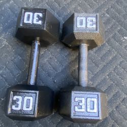 Pair Of 30 LB Dumbbells 