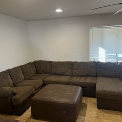 Sectional & Ottoman $150