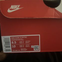 Nike Dunk Hi Retro Orange & White