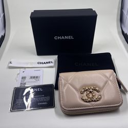Chanel Black Camellia Embossed Lambskin Leather Zippy Organizer