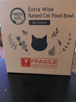 Necoichi Extra Wide Raised Cat Food Bowl