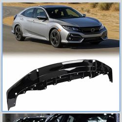 Front Lower Bumper Face Bar Grilles Fit for Honda Civic 2017 2018 2019 2020 2021, Gloss Black Lower Bumper Grille