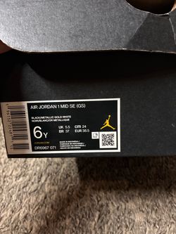Air Jordan 1 Mid SE Metallic Gold/Black – 6Y
