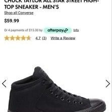 Black Chuck Taylor  high top sneakers