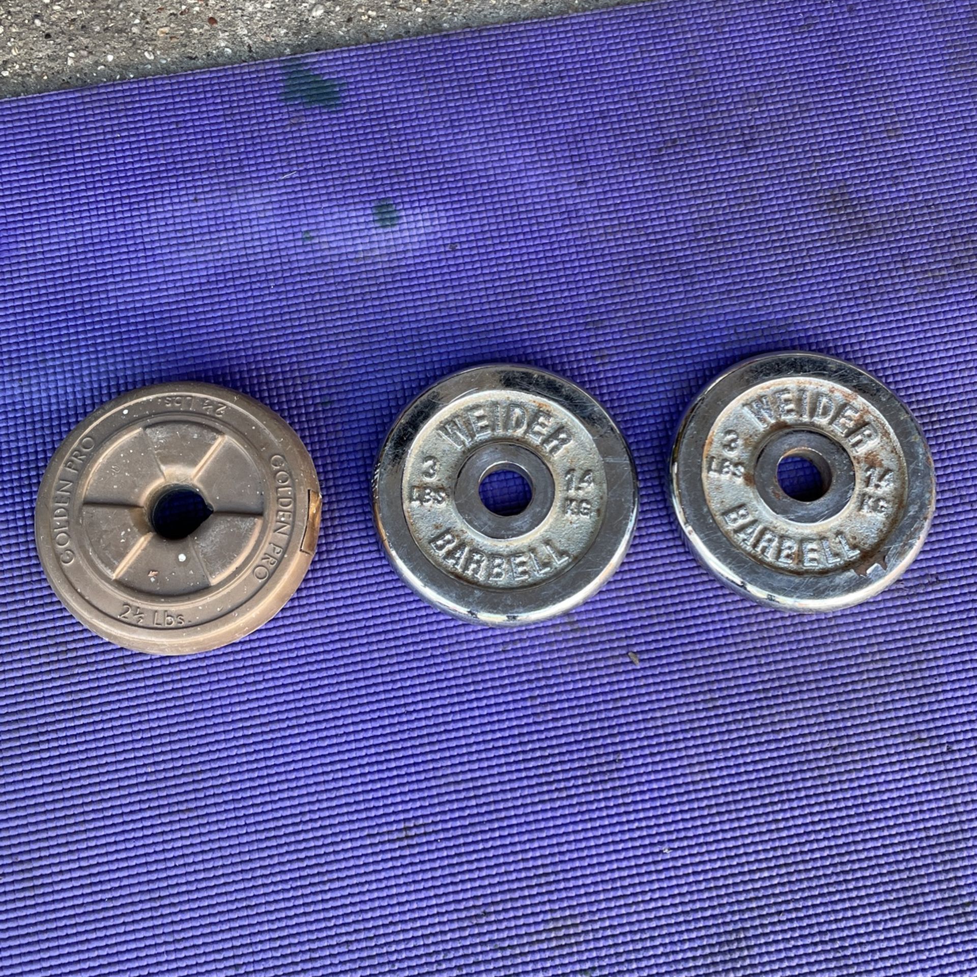 Barbell Weights 3 Lbs And 2.5 Lbs