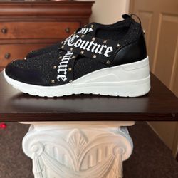 Juicy Couture 1” Women’s Platform Logo Strap Sneakers 