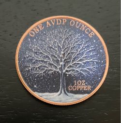 Maple 1 oz copper round coin