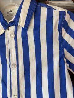 H&M Kids Striped Button-Up Shirt Size 7-8