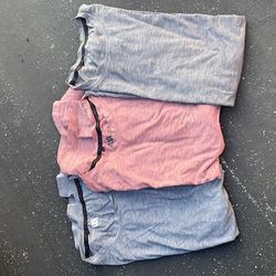 3 VRST athletic shirts, sleeves and one sleeeless