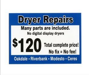 Dryer Repairs = No digital display dryers = In Oakdale