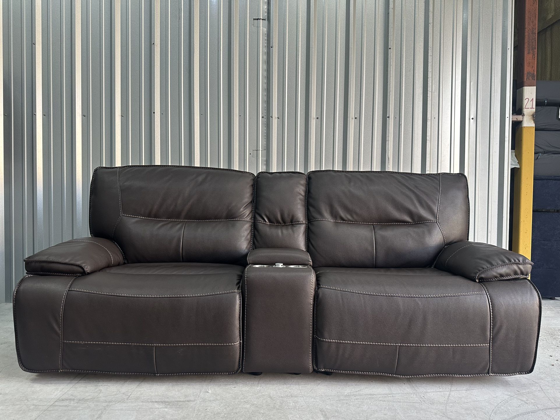 Leather Power Reclining Sofa