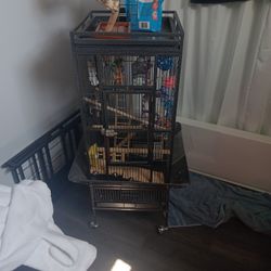 Large Rolling Bird Cage
