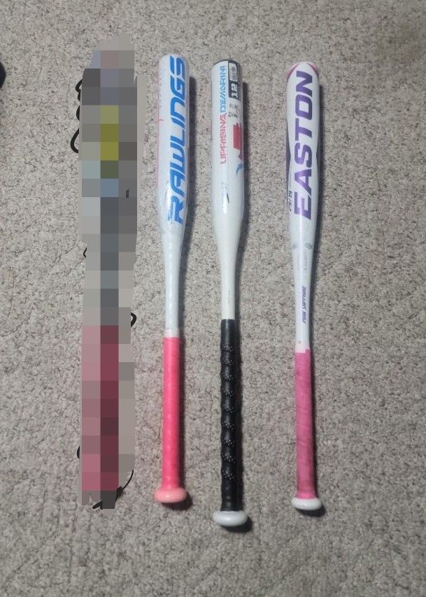 2 Brand New Softball Youth Bats 29" 1 Lightly Used. All 3 For $75