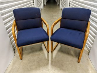 Pair Of of Vintage Kimball International Oak Armchairs