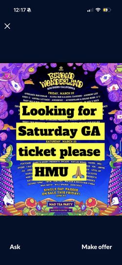SATURDAY BEYOND TICKET