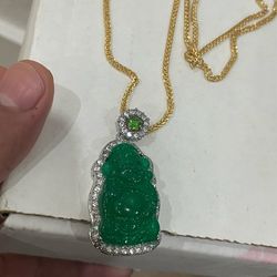 Jade Buddha Moissanite
