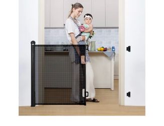 Comomy auto lock retractable safety-mesh baby/pet gate