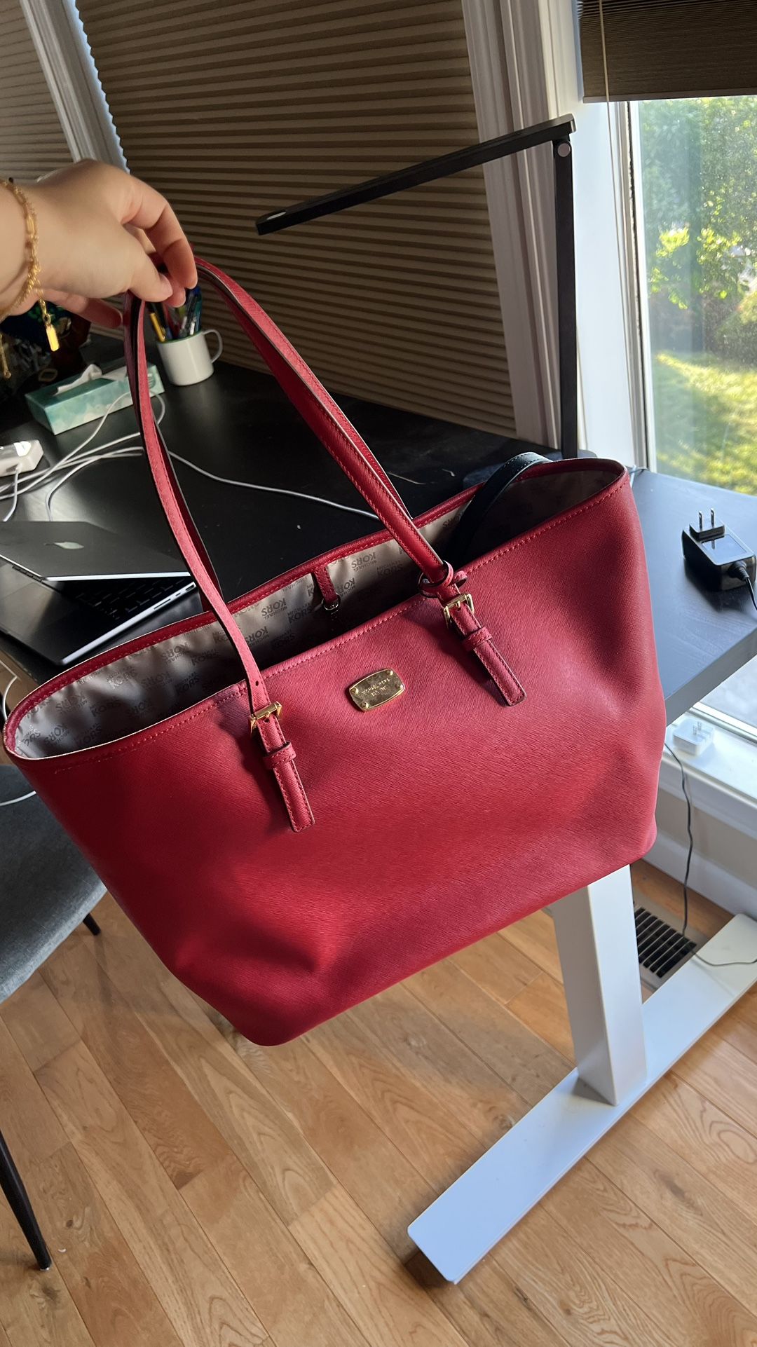 Michael Kors Red Tote Bag