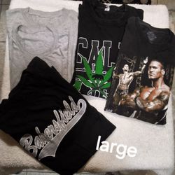 Men's shirts size large/XL $2.50 each