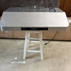 SILJOY Flush mount Ceiling Fan with Light and Remote Control Included. New in box.