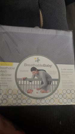 Breathable mesh crib liner