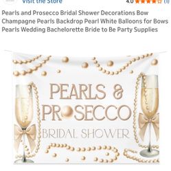 Brand New Backdrop Pearl & Prosecco Sign
