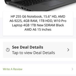 HP 255 G6 Notebook Laptop