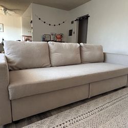 Sleeper sofa beige