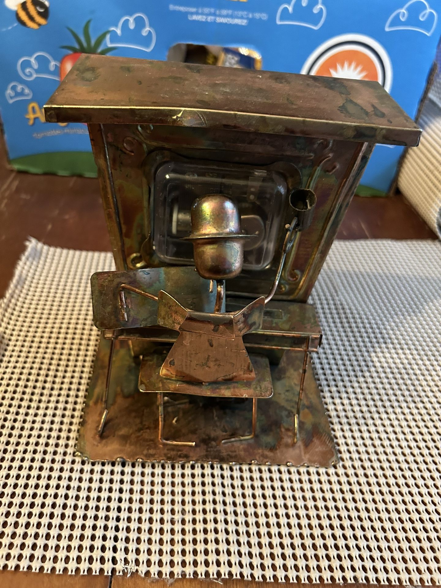 Old Timey Musical Tin Piano Playing Man