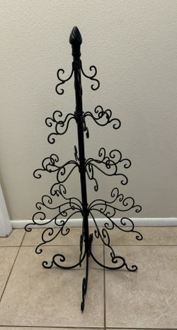 36 in Black Metal Ornament Tree