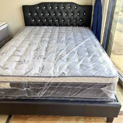Queen Bed Frame With Mattress 